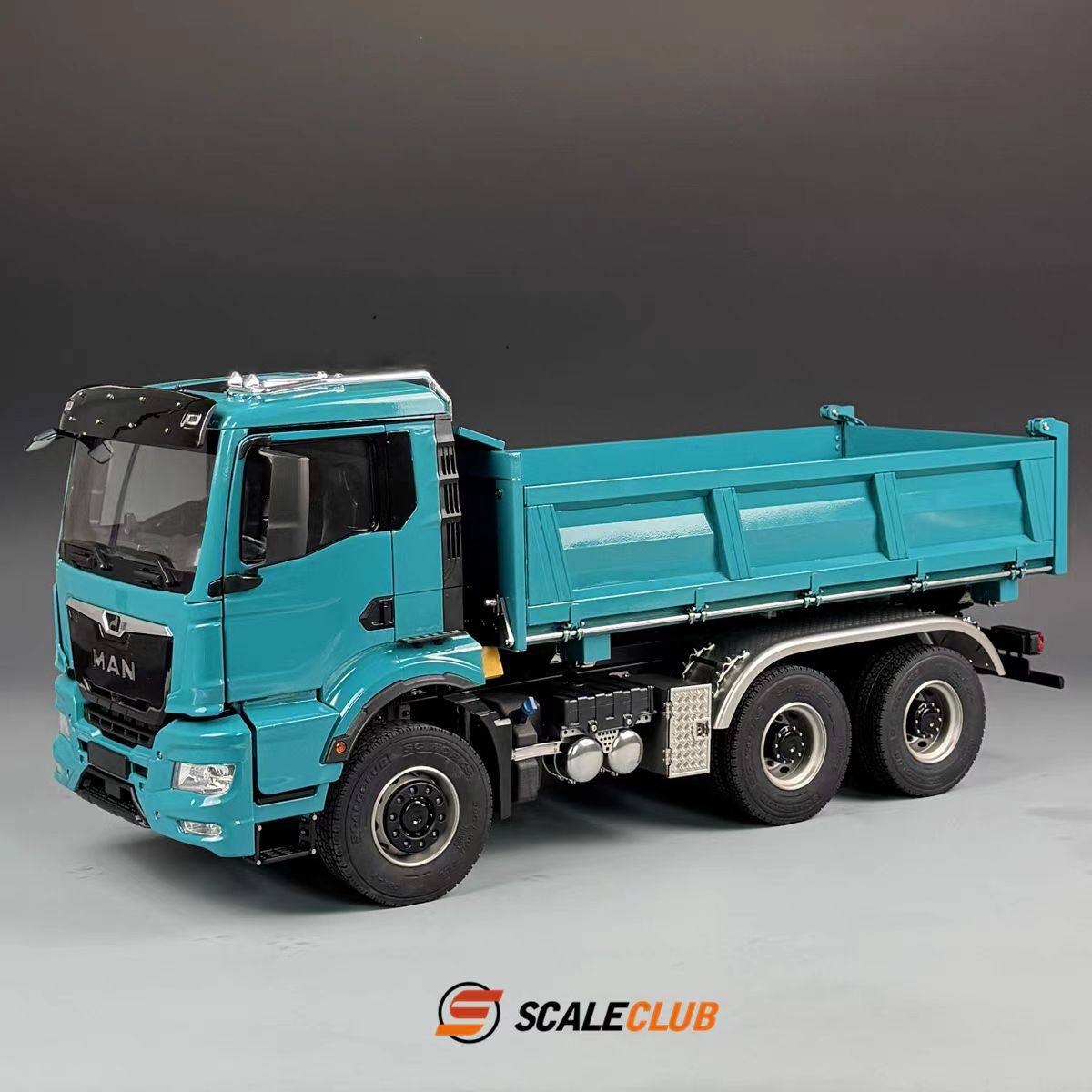 思卡模型 1/14 MAN TGS 泥头 三向液压自卸 全金属 遥控卡车模型