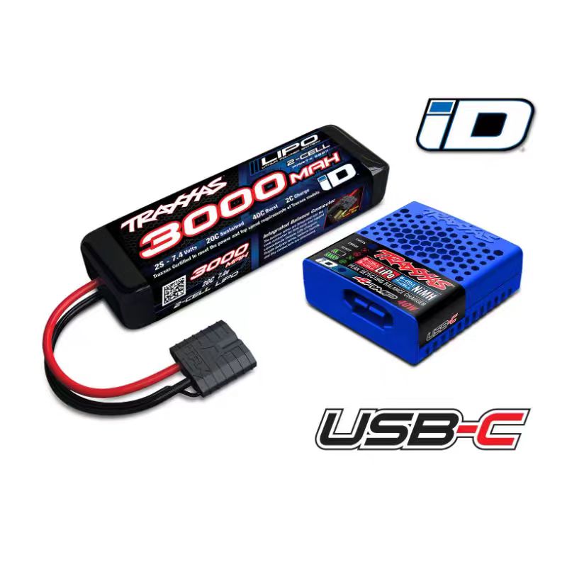 TRAXXAS原厂2985充电器 2827x电池 3000mah 2s
