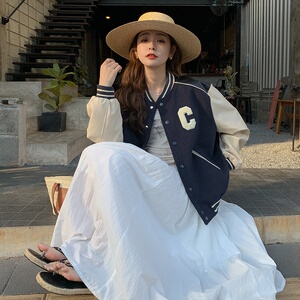 小个子拼接棒球服短外套女2025春季新款爆款情侣装休闲夹克上衣潮图片