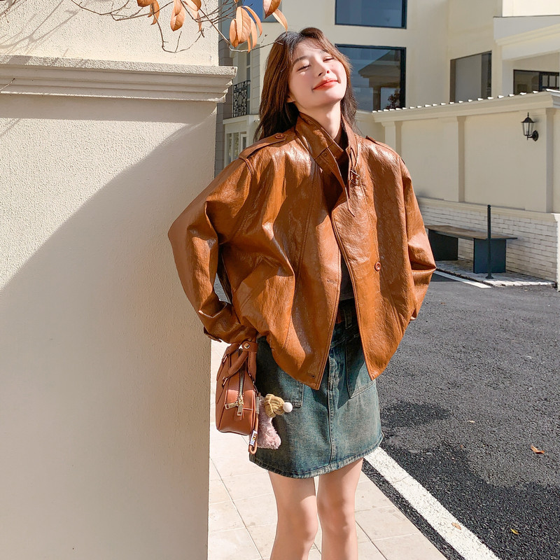 新款现货pu皮衣外套131-7507P165K248,女装短外套,浙宝131
