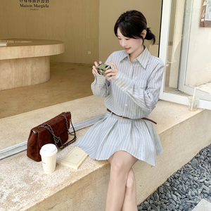 出货中 新款 条纹连衣裙送腰带131-7369P145K218图片
