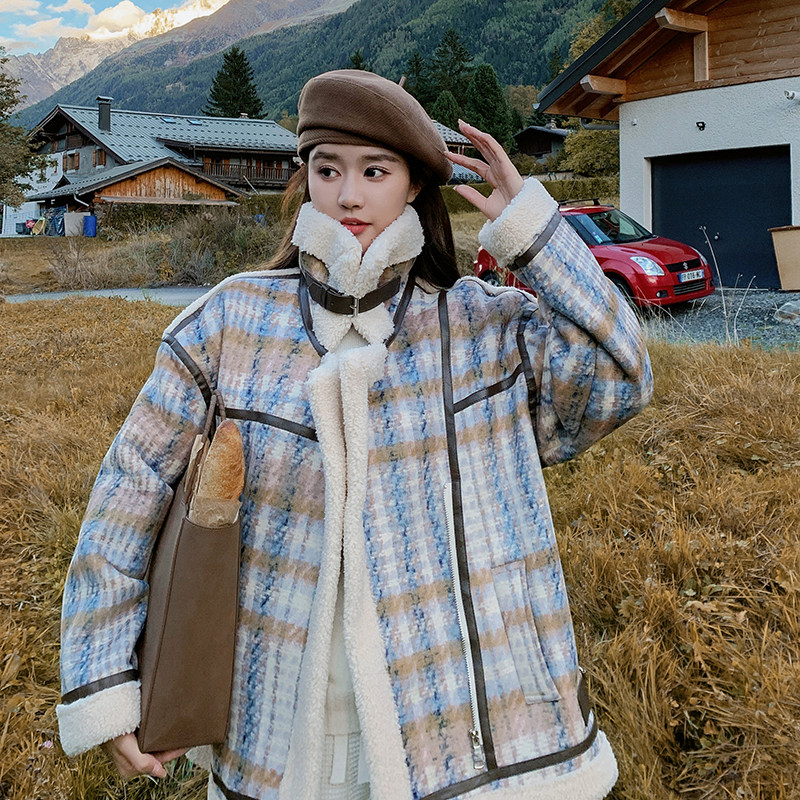 现货皮毛一体羊羔毛短外套131-5101P195K288,女装派克服,浙宝131