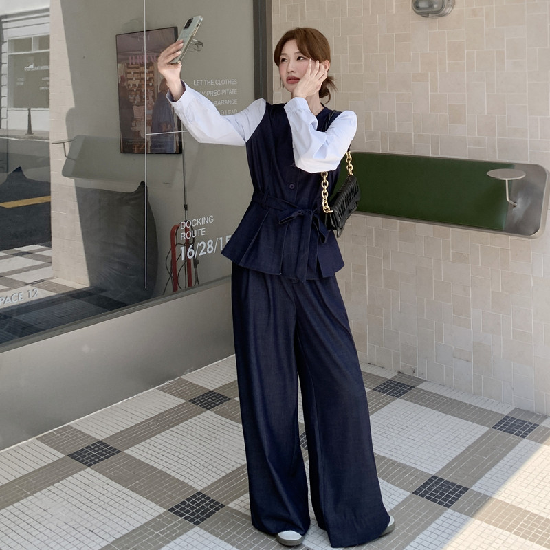 新款拼接假两件时尚套装131-7390P185K278,女装套装/套裙,浙宝131