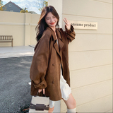新款麂皮绒风衣外套131-7506P185K268，女装风衣，浙宝131
