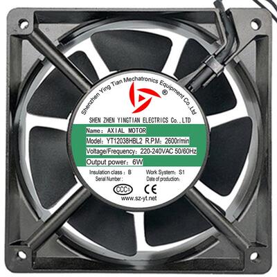 议价应天YT12038HBL2罩极异步电动机220V6W工频仪表轴流风扇7叶