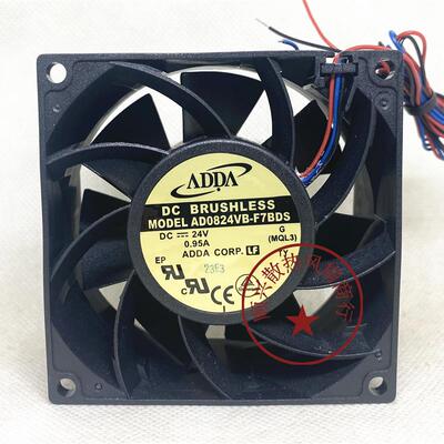 议价原装ADDAAD0824VB-F7BDS8038DC24V0.95A四线散热风扇