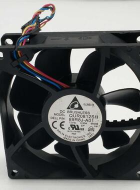 议价QUR0812SH80258CM4线PWM温控调速12V0.50A服务器散热风扇