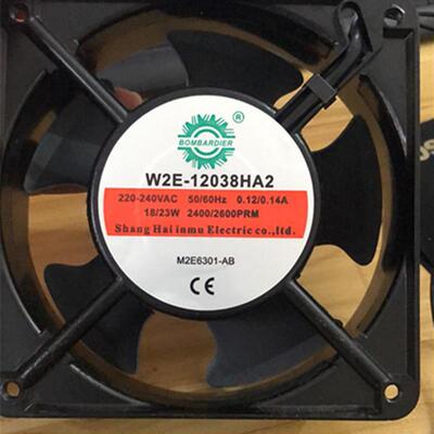 议价W2E-12038HA2AC220V12CM全铜线双滚珠机柜风扇交流风扇