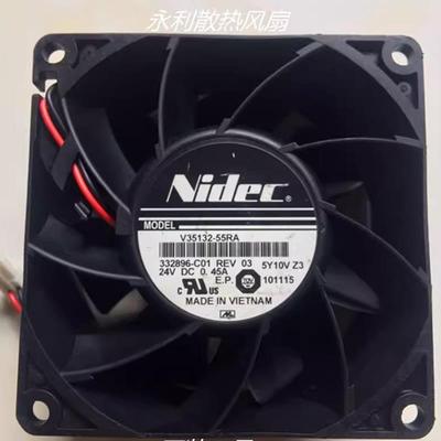 议价V35132-55RA原装日本NIDEC24V0.45A80*80*38大风量变频器风扇