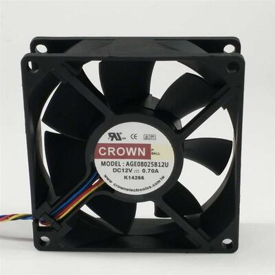 议价台湾8025AGE08025B12U12V0.70A4线pwm温控机箱风扇