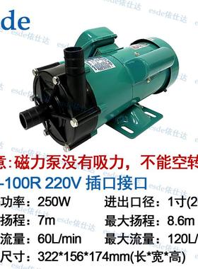 新款ESDE MP-100RM磁力泵MD-100R 380V耐腐蚀250W化工厂电镀包邮