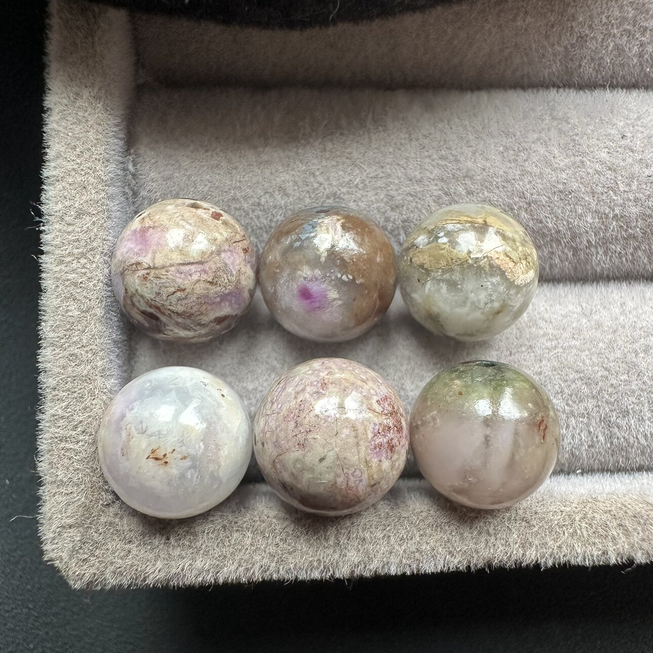10-10.5mm天然舒俱来老料冰透樱花蛋花奶昔桃红樱花圆珠子单珠
