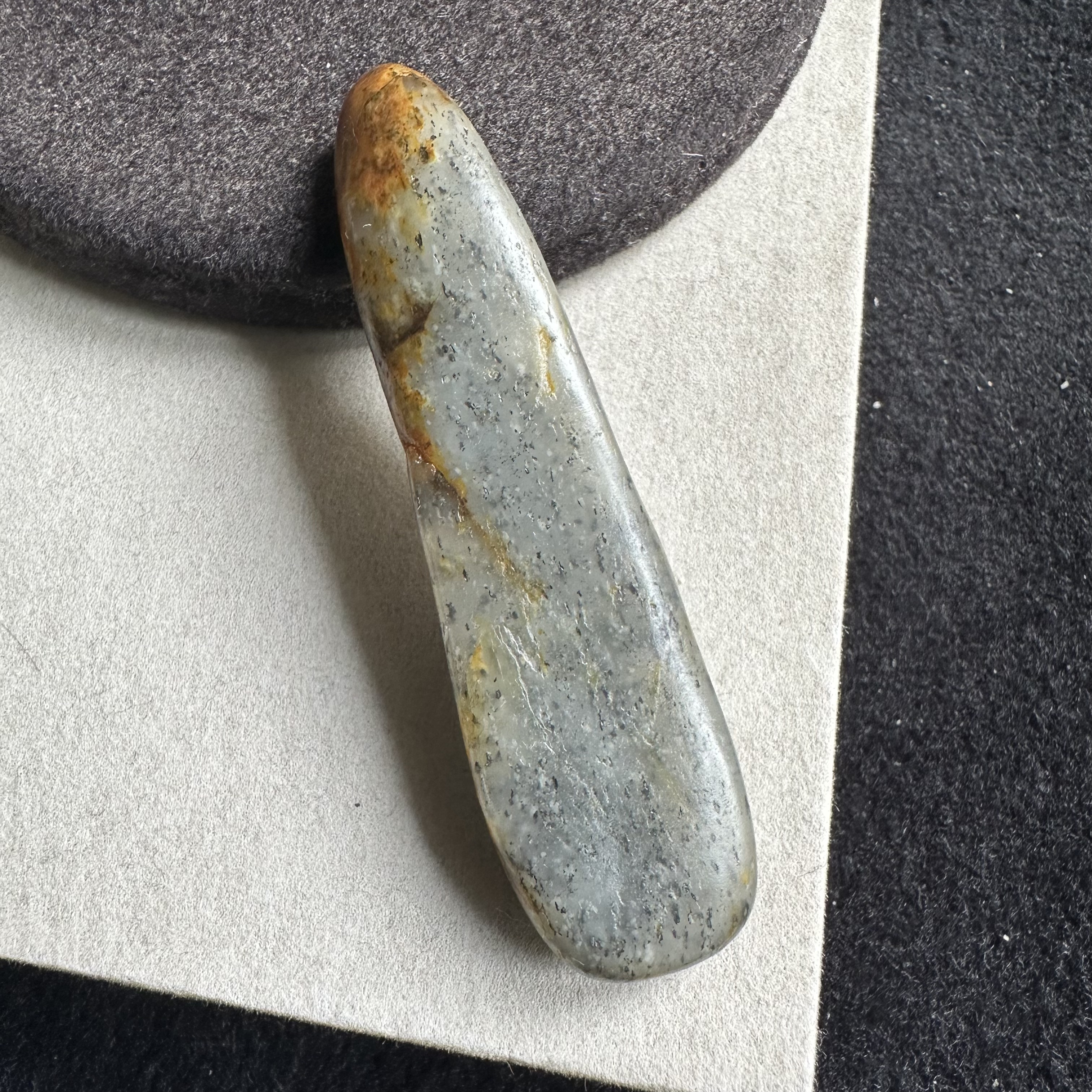 醒走 天然新疆和田玉青花籽料洒金皮原皮原籽原石裸石吊坠手把件