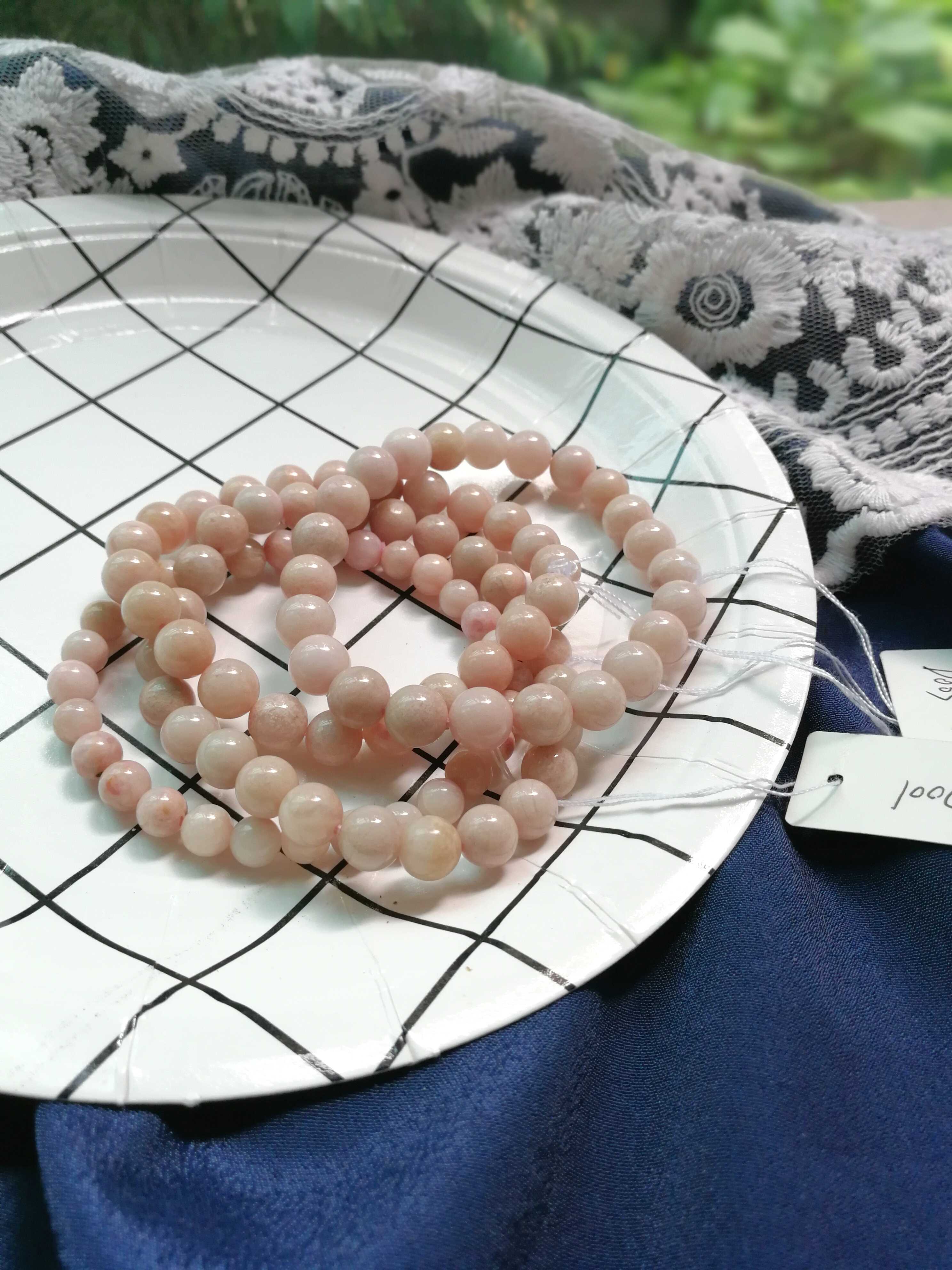 醒走 双11特价 冰粉色蔷薇辉手链冰透飘粉蔷薇石手串