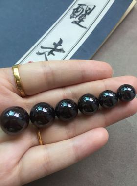 醒走天然能量黑舒俱来黑色单珠子10 11213141516mm多宝苏纪石散珠