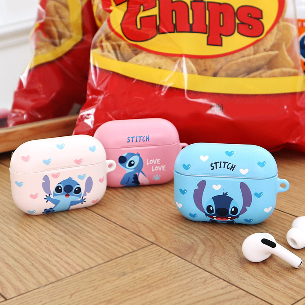 适用新款苹果耳机保护套Airpods Pro3可爱卡通动漫史迪奇pro2硬壳airpods4/1/2代保护套创意时尚潮流防摔外壳