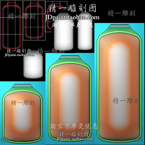 jdp格式文件A-2100长短款素面平安无事牌bmp灰度精雕刻图