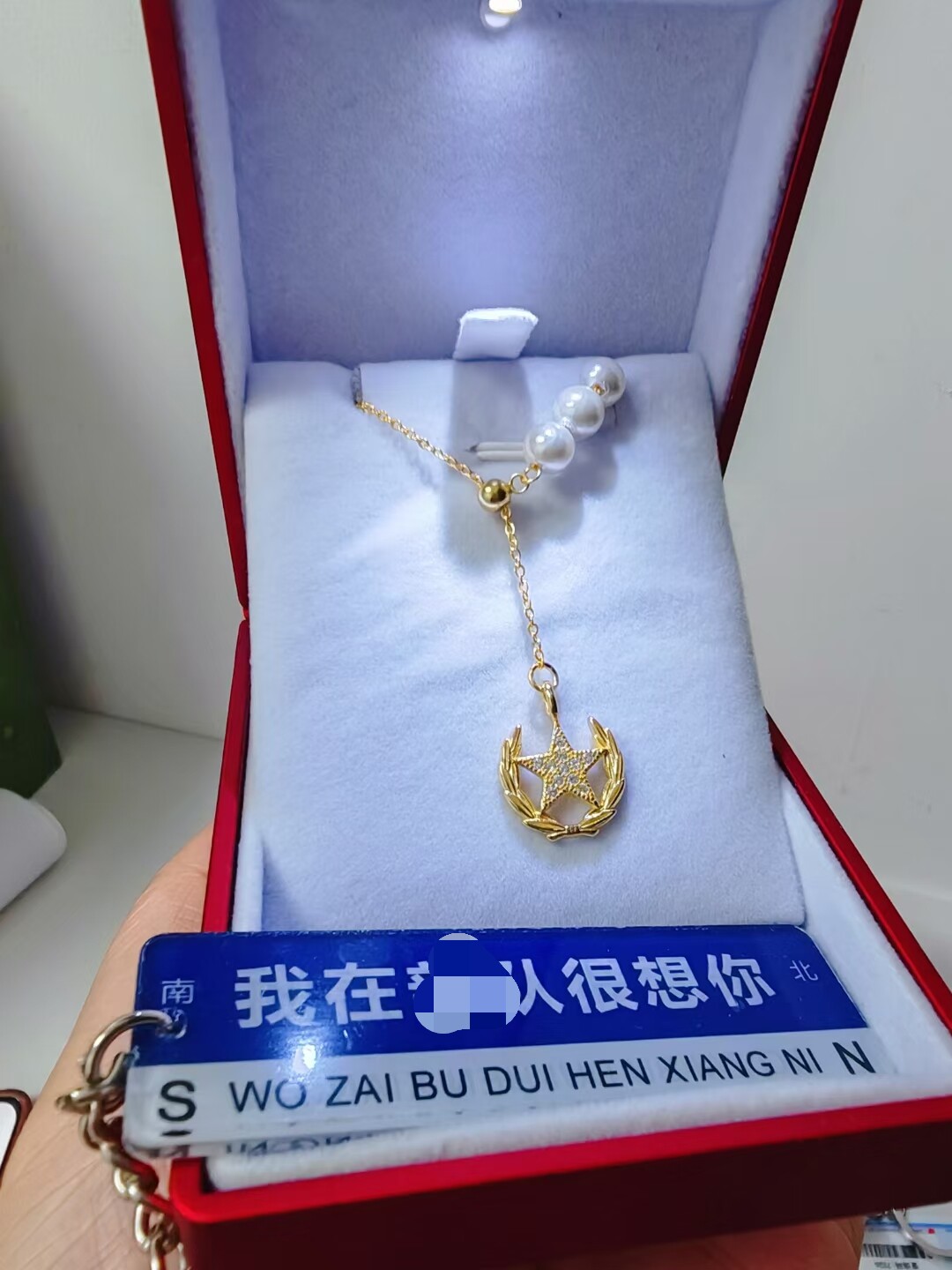 纯银s925五角星领花项链兵哥项链