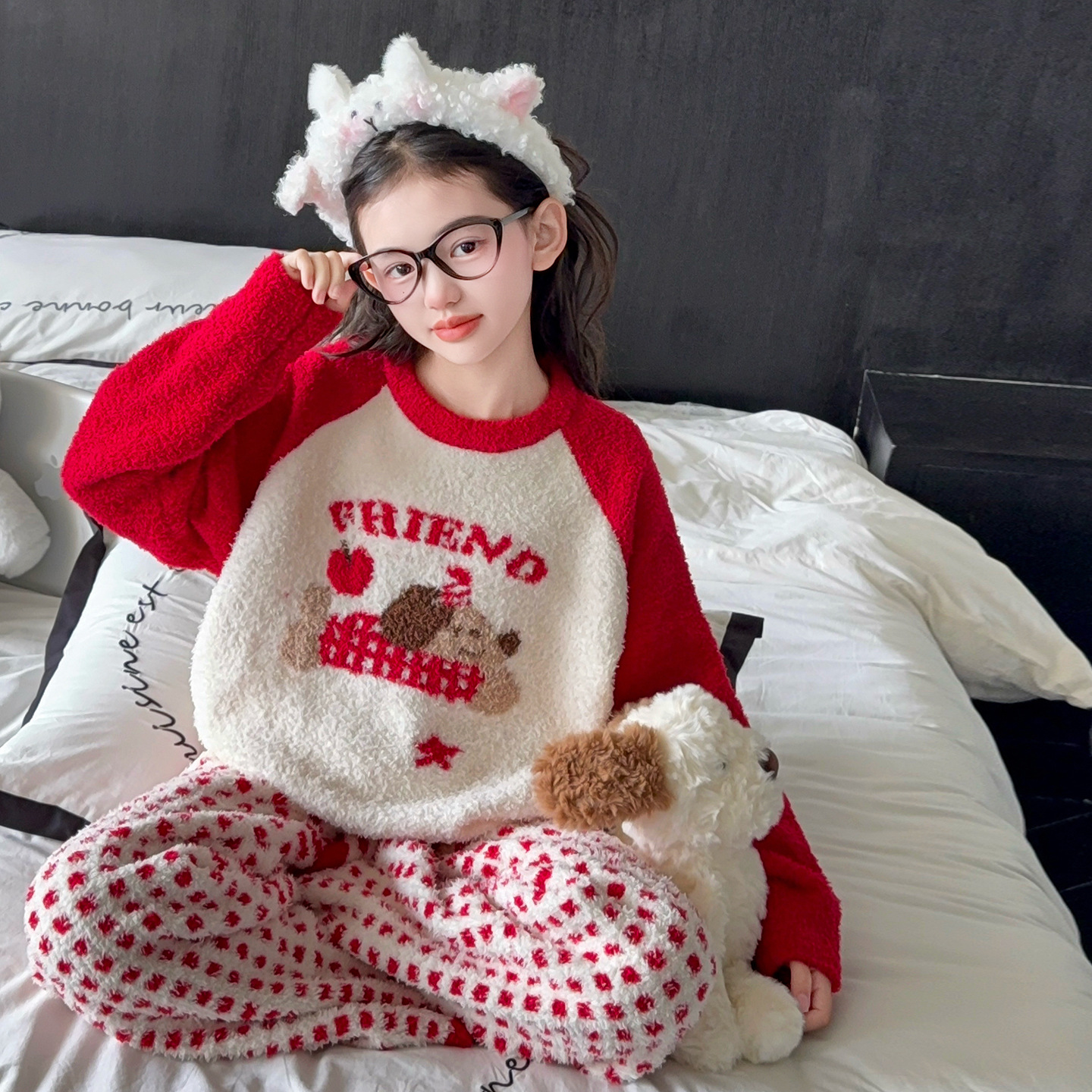 2025年冬季中大女童家居服套装