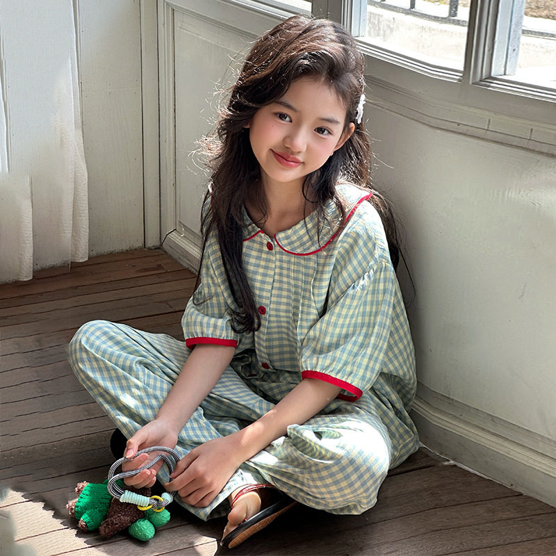 2025夏季睡衣女童2家居服套装