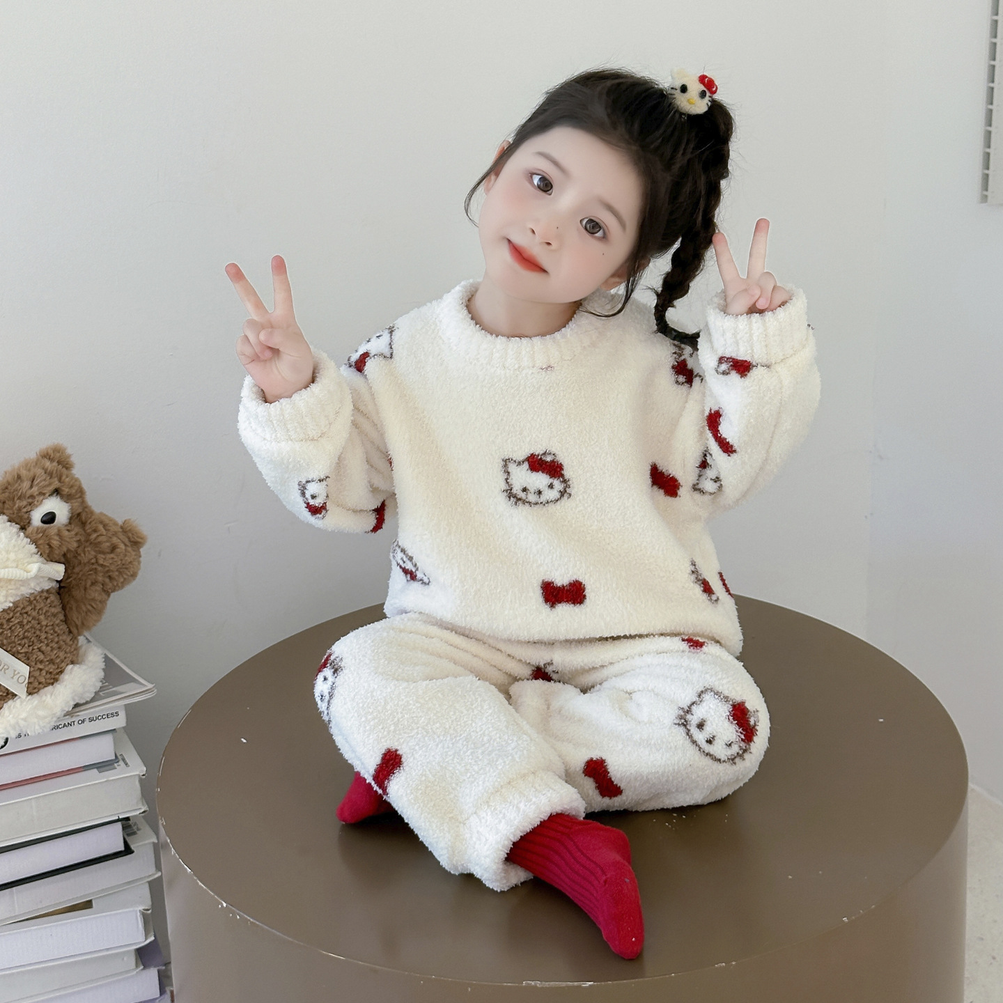 2025年冬季半边绒儿家居服套装