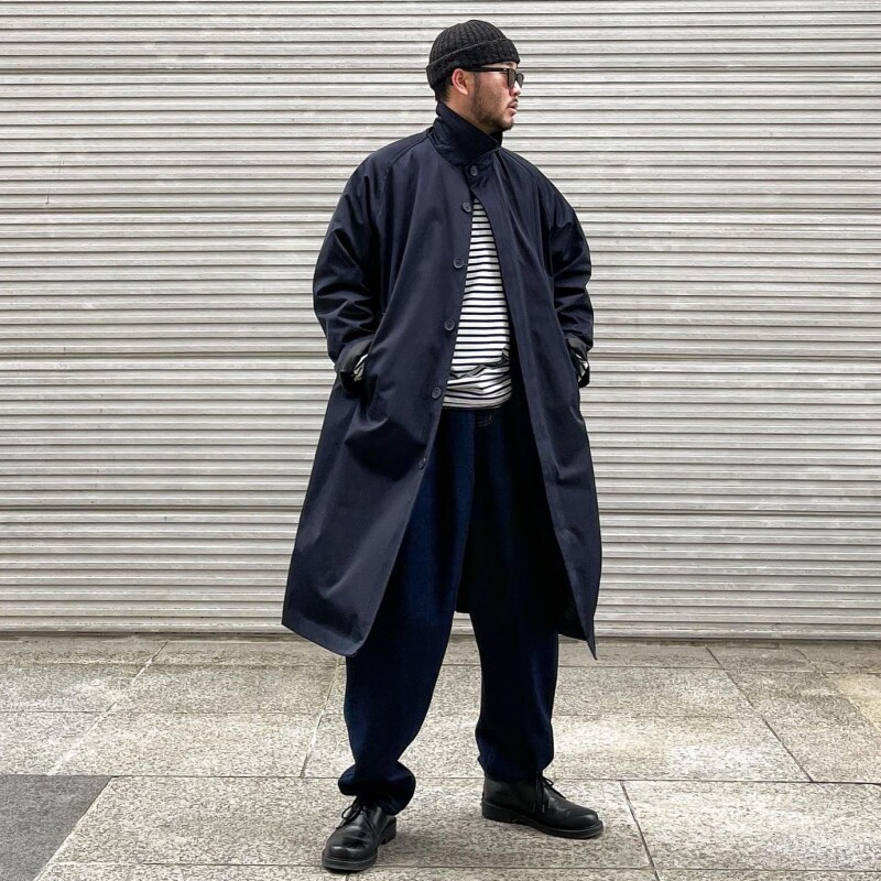 WALKING UNCLE SPRING AND AUTUMN BALMAKEN COAT KOREAN VERSION LOOSE LONG OVER-THE-KNEE WINDBREAKER JACKET BOYS HIGH-END SENSE