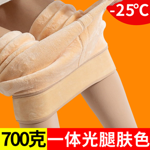 外穿肉色高腰超厚光腿神器裸感 秋冬季 打底裤 冬女加绒加厚羊绒棉裤