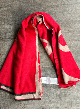 不褪换 千元级意大利大牌m@xc0秋冬季男女通用双面用围巾围脖披肩