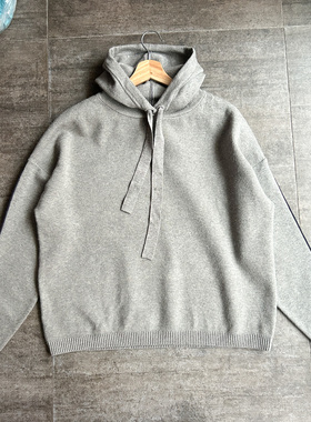 不褪换 千元级法国onestep秋冬季女宽松版粘胶混纺连帽针织衫