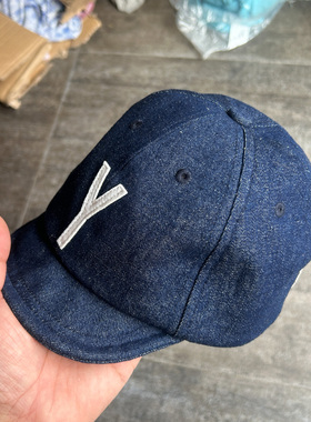 不褪换 好牌子春秋季中小童Ylogo软顶牛仔布棒球帽