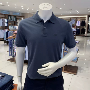 【呼吸棉】雅戈尔男士短袖T恤纯色透气呼吸棉翻领POLO衫533011PFA