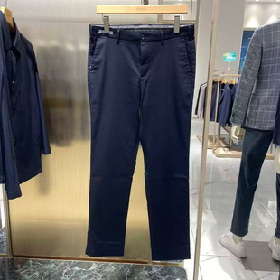雅戈尔男士休闲裤纯色棉丝宾霸弹力抗皱透气直筒长裤330526FWA