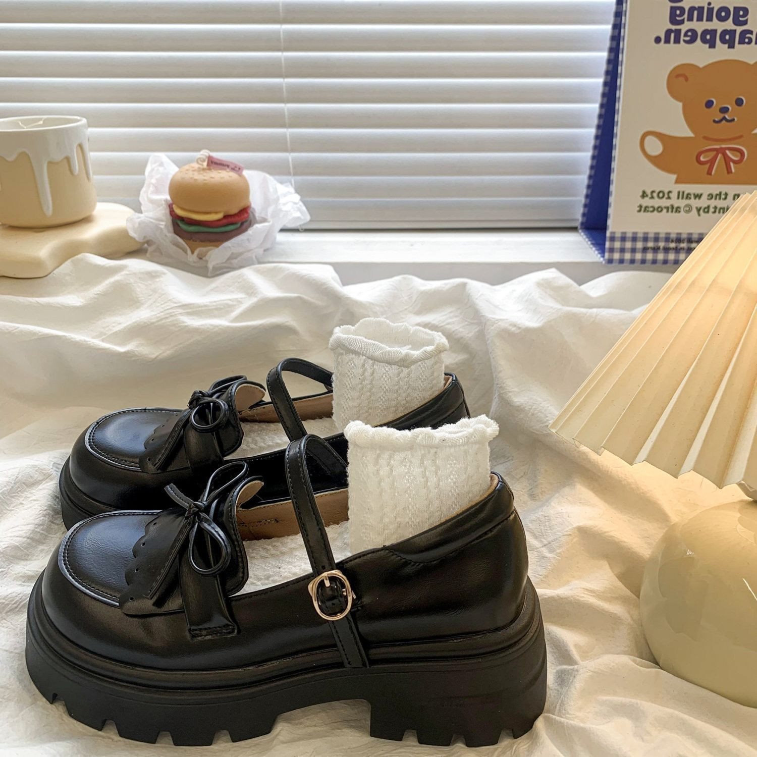 棕色复古英伦风厚底小皮鞋女2025春季新款日系jk配裙子玛丽珍