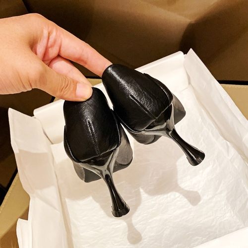 细跟春秋百搭黑色工作鞋软底软面