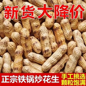 农家铁锅炒花生现炒炒熟带壳农家花生果带壳原味香 5斤抢
