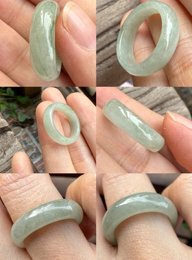 天然翡翠冰油青清冷感戒指福利女款玉石扳指送女友妈妈七夕礼物