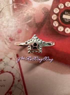 有颗星星女S925银可爱星星戒指