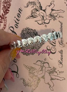 有颗星星S925银好运开心笑脸手镯