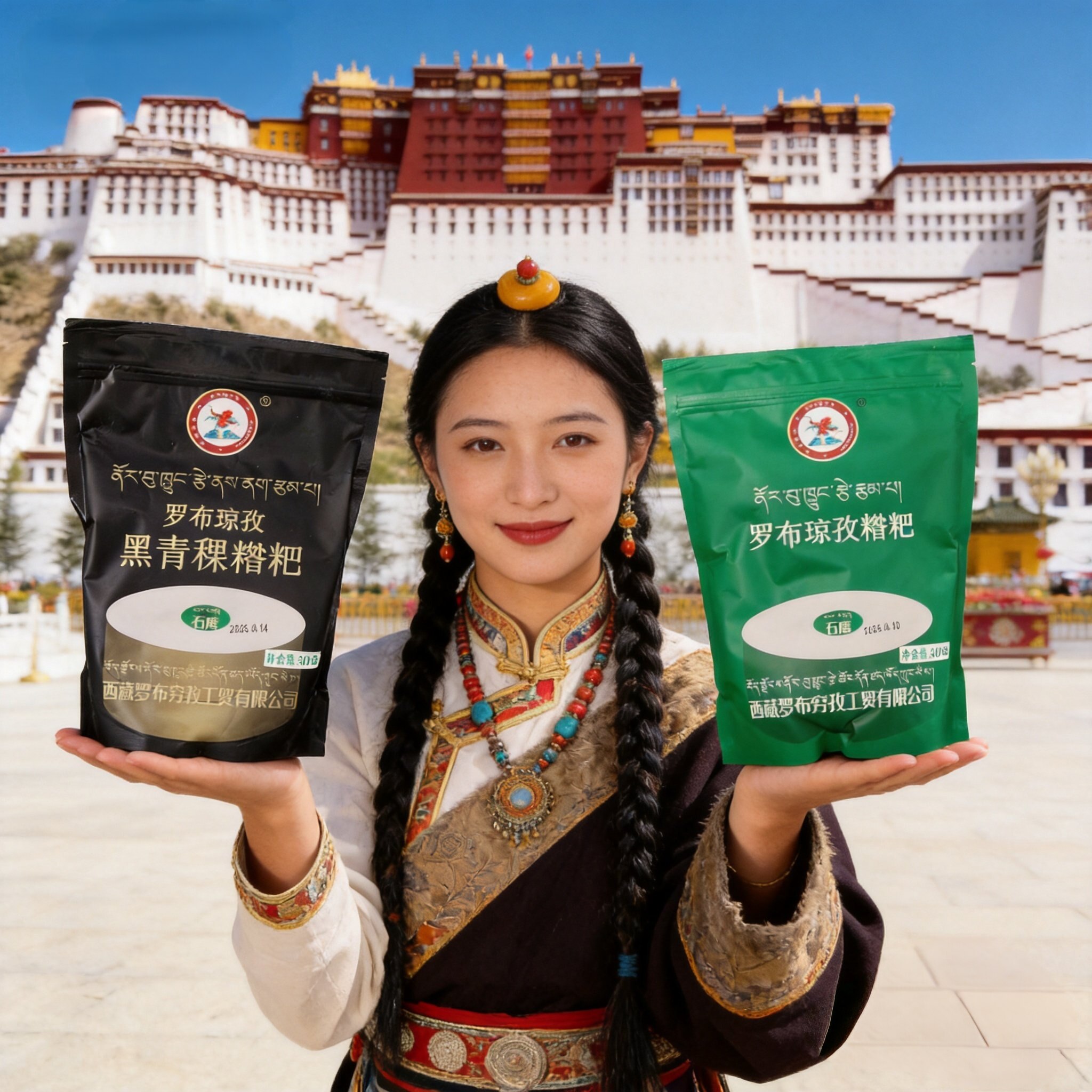 2袋包邮高原特产黑青稞糌粑粉