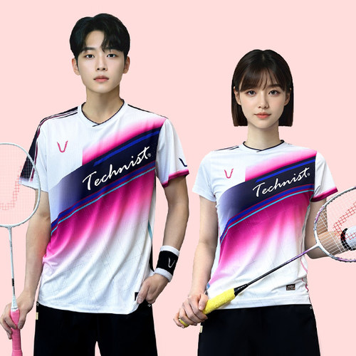 2025秋冬新品Technist韩国羽毛球服男款女款运动短袖速干吸汗T恤