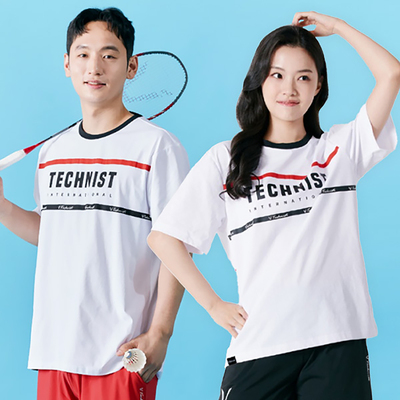 2024秋冬新品Technist韩国羽毛球服男女同款运动速干吸汗时尚短袖