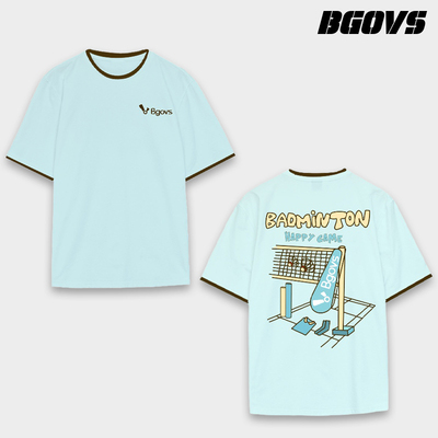 2025韩国春夏新品BGOVS羽毛球服男女同款休闲速干轻薄T恤运动短袖