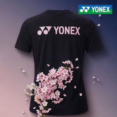 2026春季新品韩国YONEX尤尼克斯樱花午夜绽放男女同款速干吸汗T恤