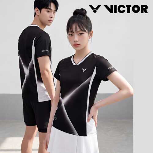 2026秋冬新品VICTOR威克多韩国胜利羽毛球服男女吸汗短袖速干T恤