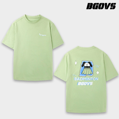 2025韩国春夏新品BGOVS羽毛球服男女同款休闲速干轻薄T恤运动短袖