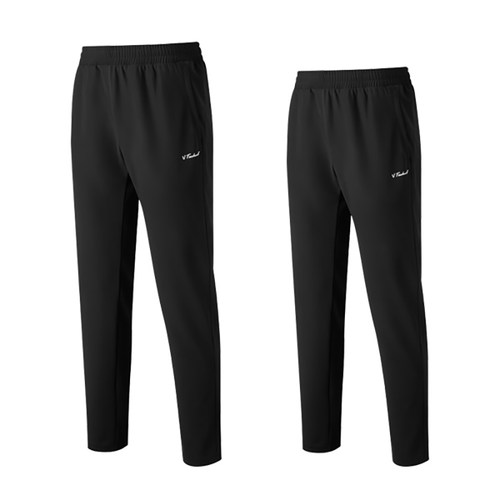 Technist韩国2023新品羽毛球服男女运动长裤保暖薄绒速干裤子黑色