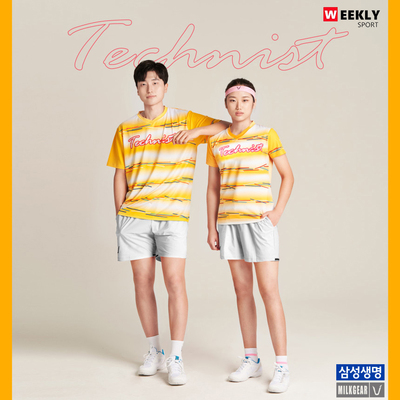 Technist韩国2023新品运动短袖羽毛球服男女运动T恤速干吸汗上衣4