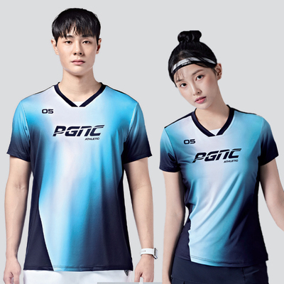 2025春夏新品PGNC韩国佩极酷羽毛球服男女速干吸汗运动短袖T恤
