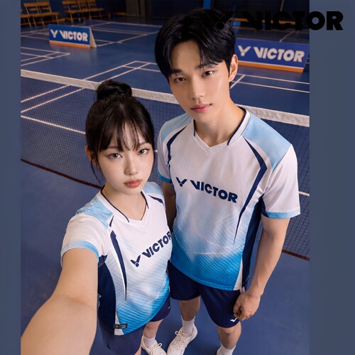 2026秋冬新品VICTOR威克多韩国胜利羽毛球服男女吸汗短袖速干T恤