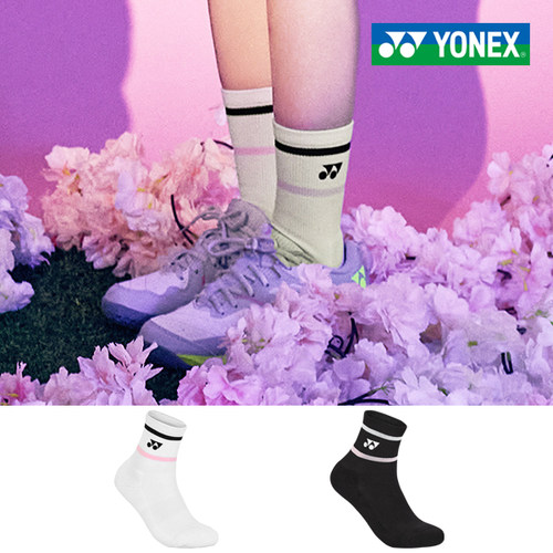 2026春季新品韩国YONEX尤尼克斯樱花午夜绽放毛巾袜男女运动袜2色